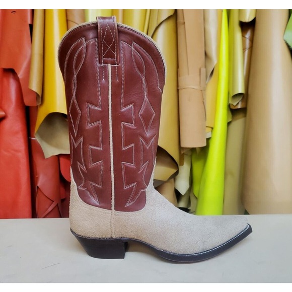 Kimmel Boot Co. Custom Shop Roughout & Calfskin Cowboy Boots US Women's 7.5-8 B - Picture 5 of 12